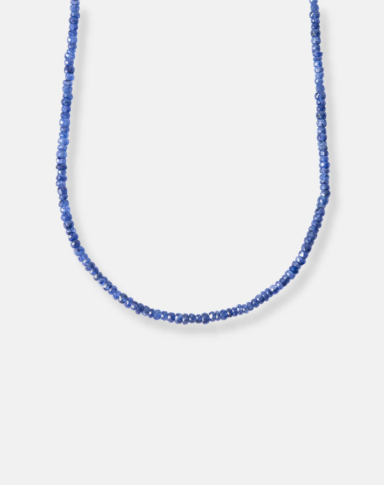 Beaded Blue Sapphire Necklace, Virgo