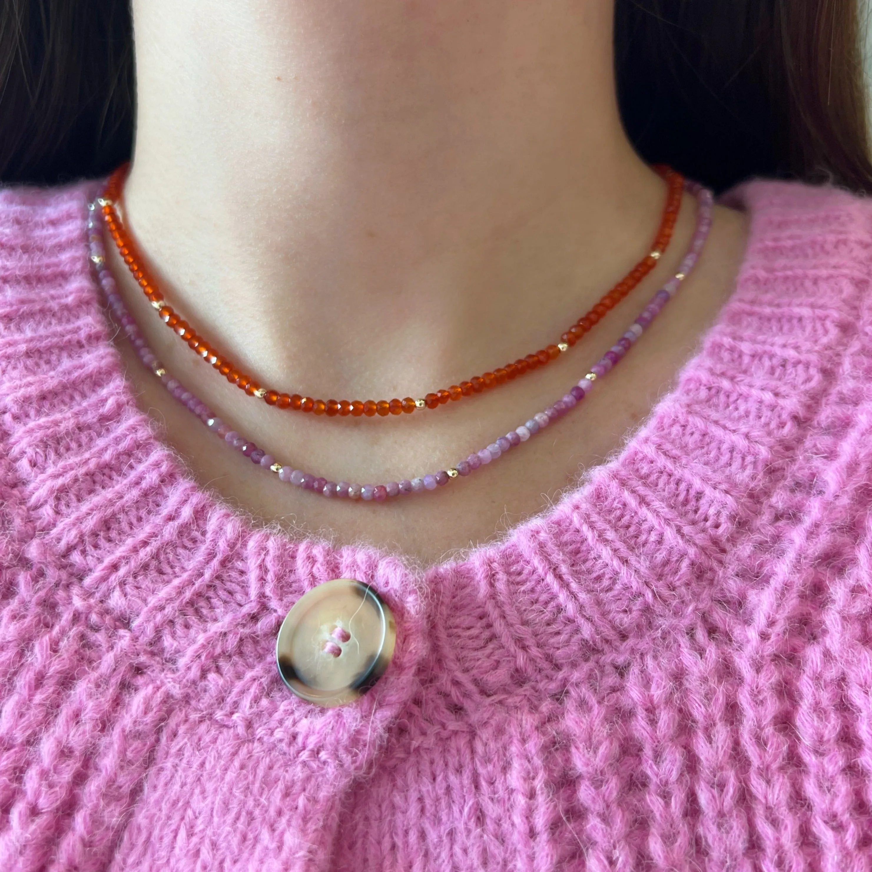 Beaded Carnelian Necklace