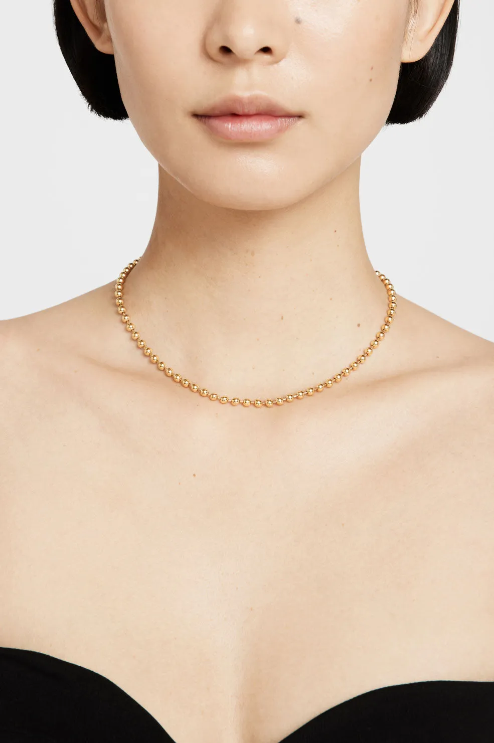 Beaded Necklace - 14k Gold