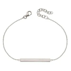 Beginnings Satin Horizontal Bar Bracelet - Silver