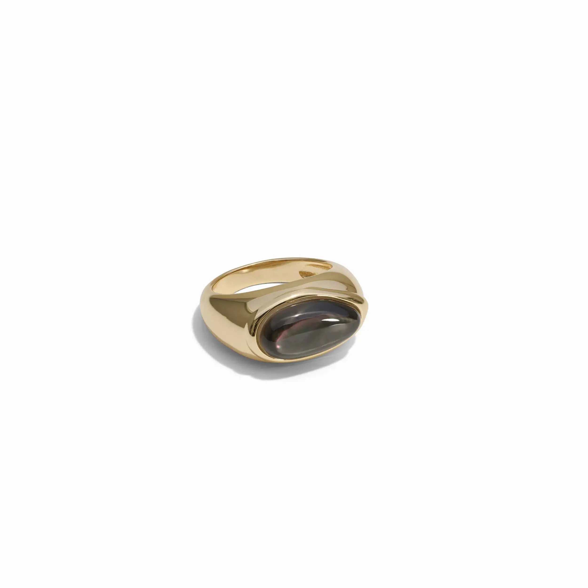 Black Mother of Pearl Signet Ring