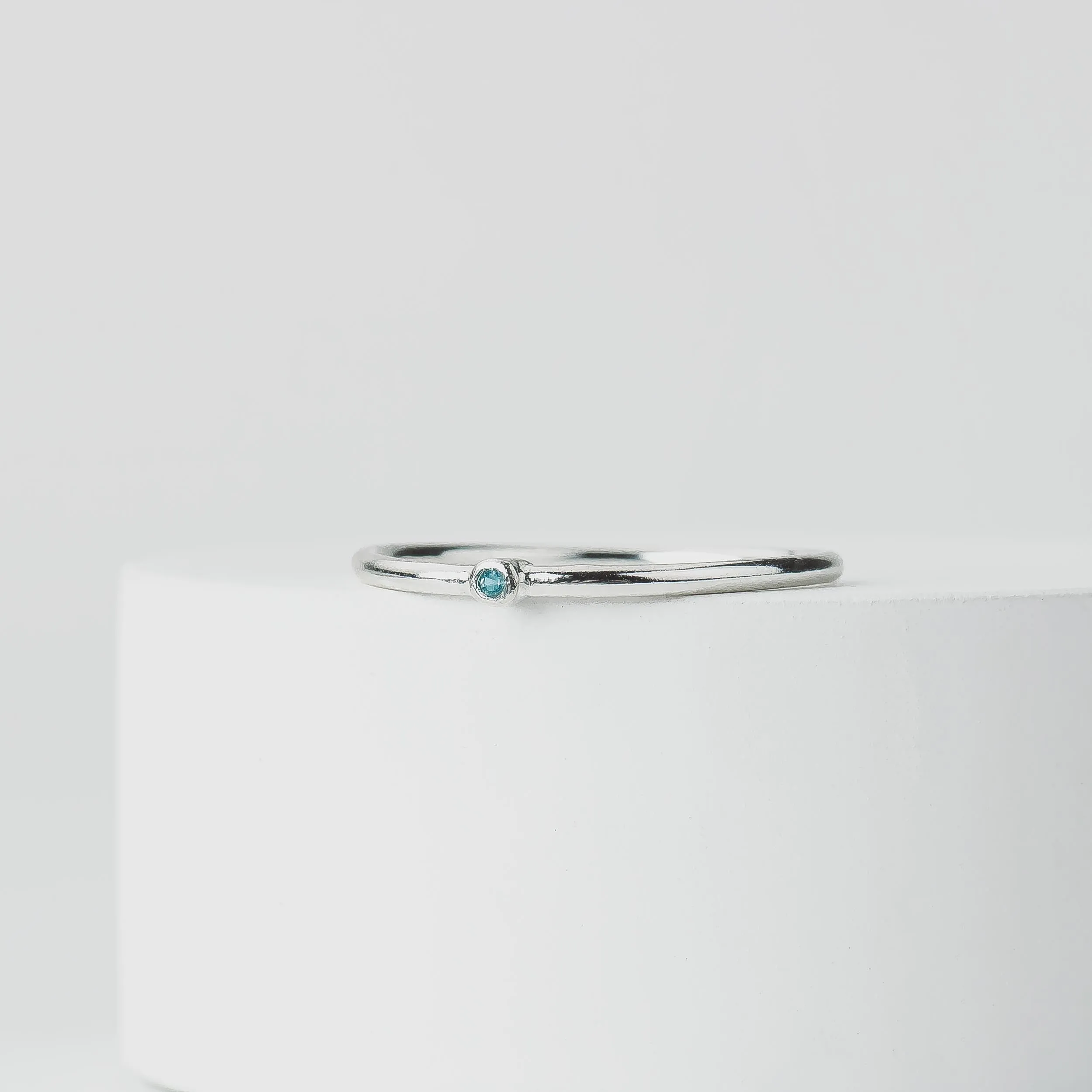 Blue Diamond Stacking Rings