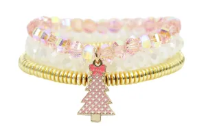 Bourbon & Boweties Pink Tree Stretchy Stack