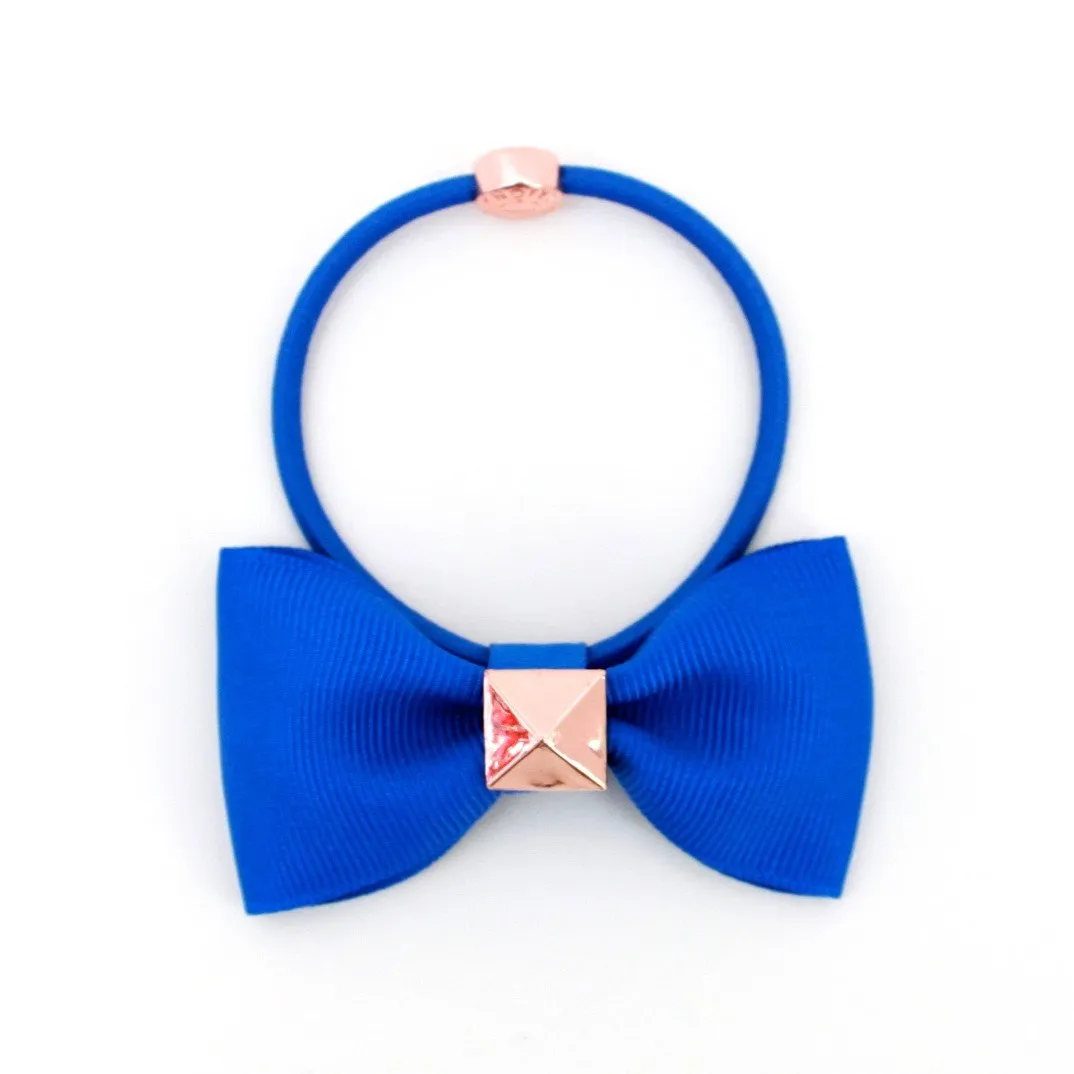 Bow With Rose Gold Pyramid Stud | More Colors Available