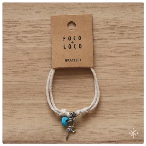 Bracelet Sliding Knots Kangaroo with Turquoise