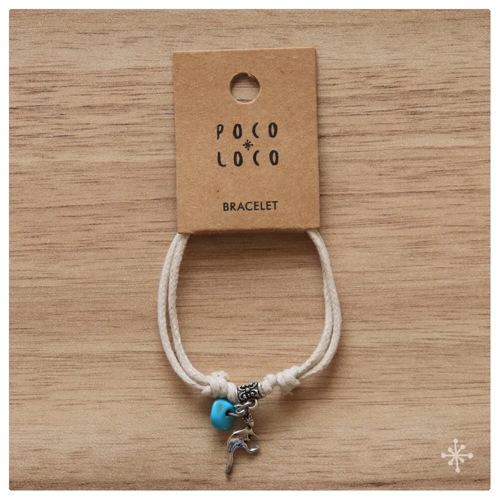 Bracelet Sliding Knots Kangaroo with Turquoise