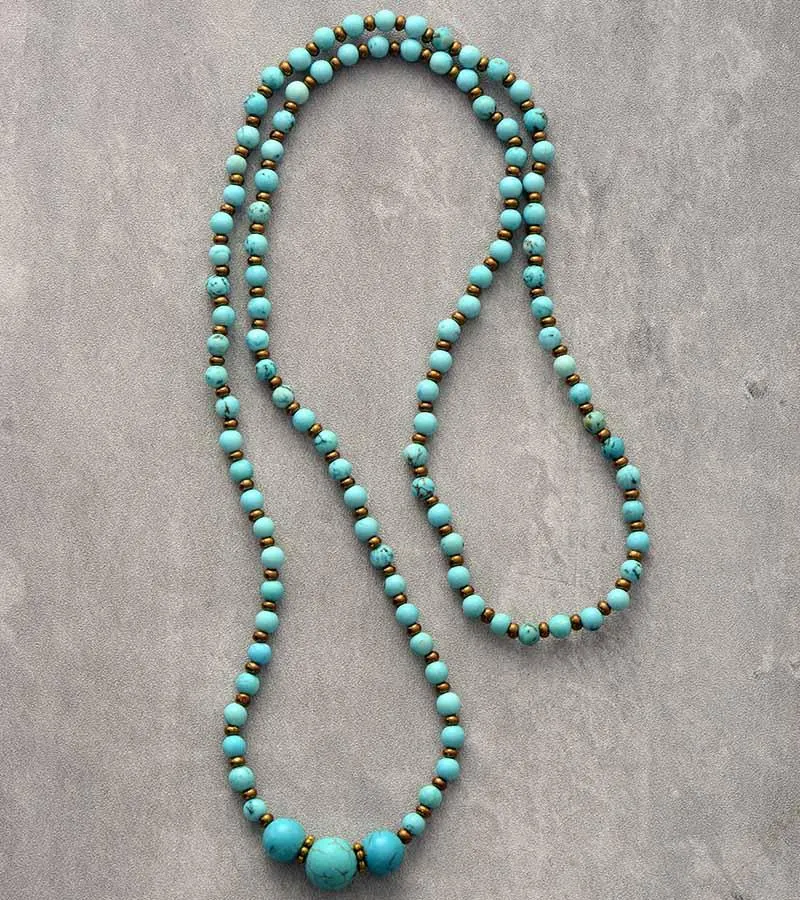 'Bunying' Natural Turquoise Beads Necklace