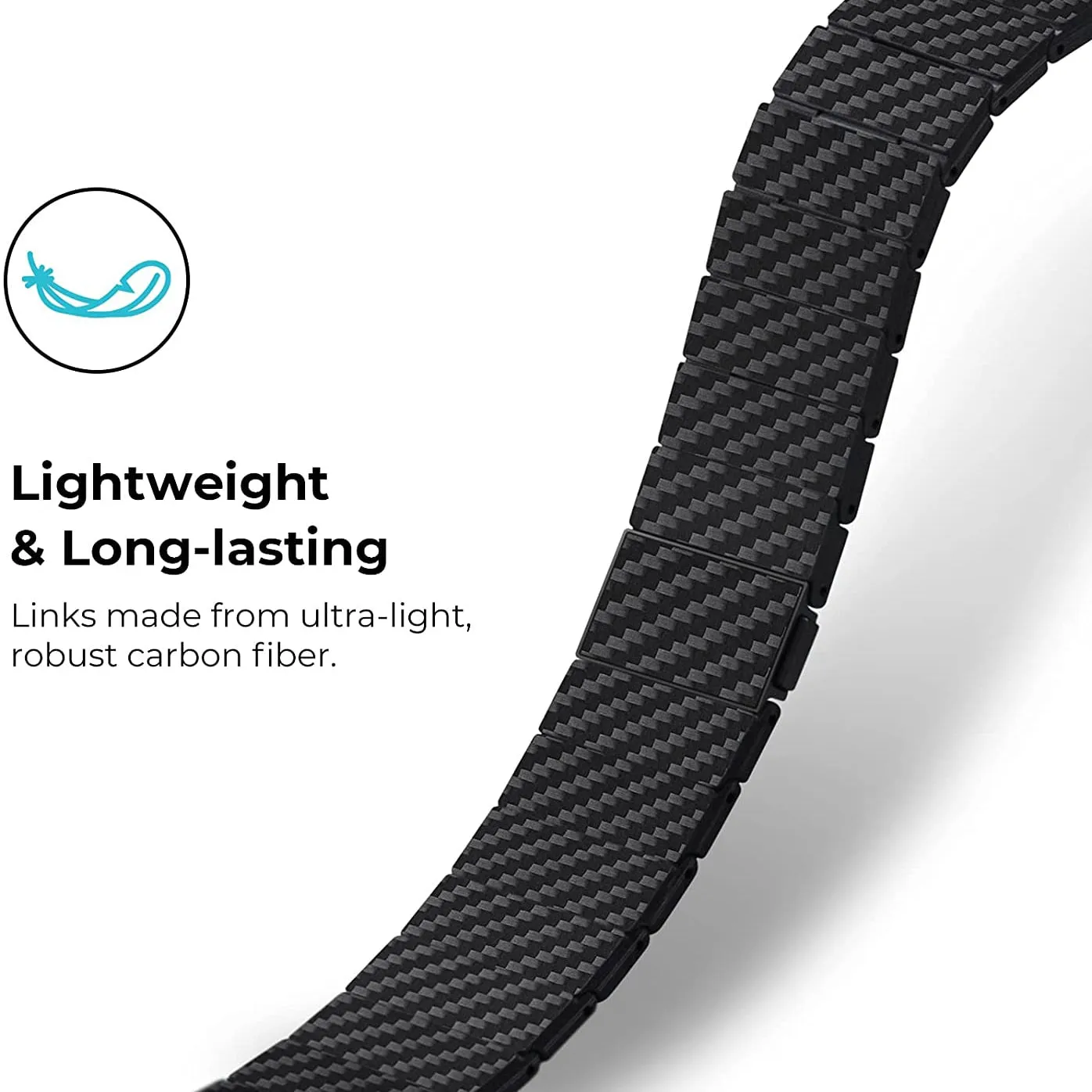 Carbon Fiber Strap Series 7 6 5 4 Lightweight Link-Belt Wristband