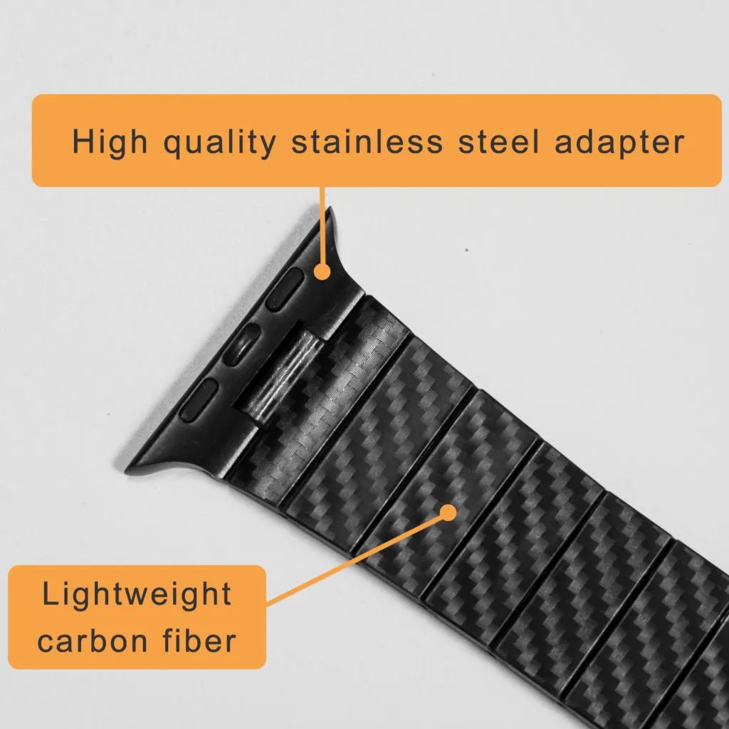 Carbon Fiber Strap Series 7 6 5 4 Lightweight Link-Belt Wristband