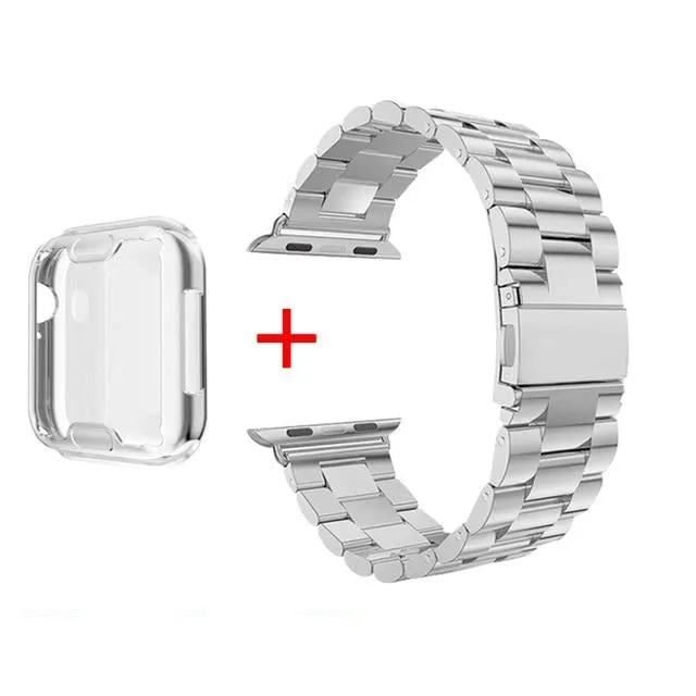 Case   Strap For Apple Series 6 5 Correa High-Quality Steel Bracelet