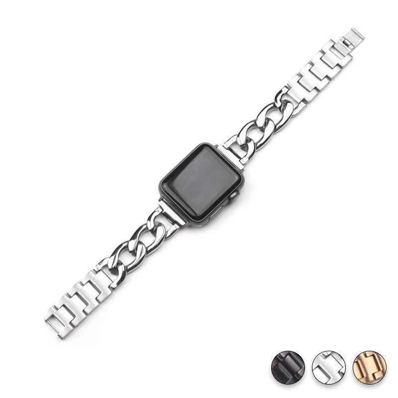 Chainlink Bracelet Strap Metal Wrist Belt Replacement Clock Series