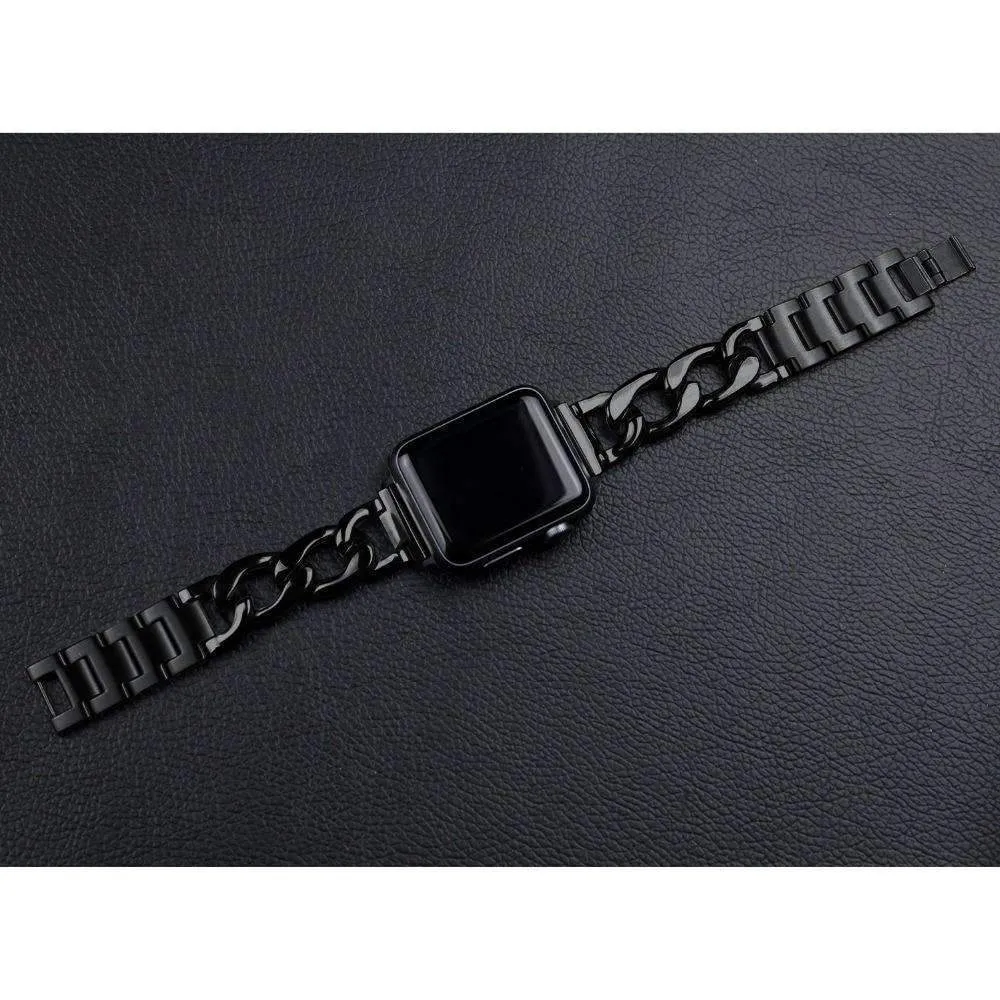 Chainlink Bracelet Strap Metal Wrist Belt Replacement Clock Series