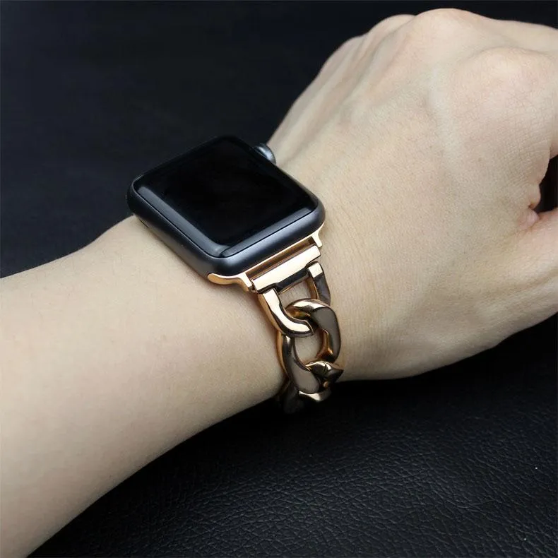 Chainlink Bracelet Strap Metal Wrist Belt Replacement Clock Series