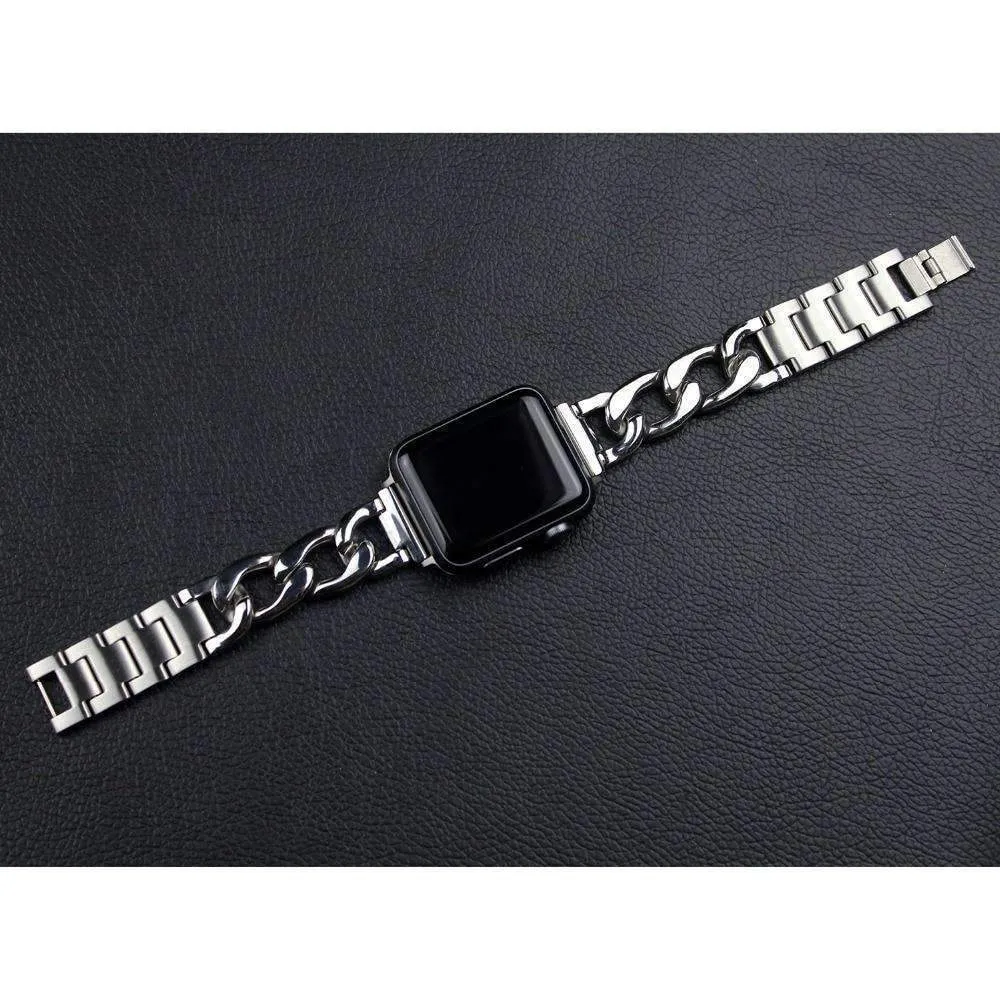 Chainlink Bracelet Strap Metal Wrist Belt Replacement Clock Series