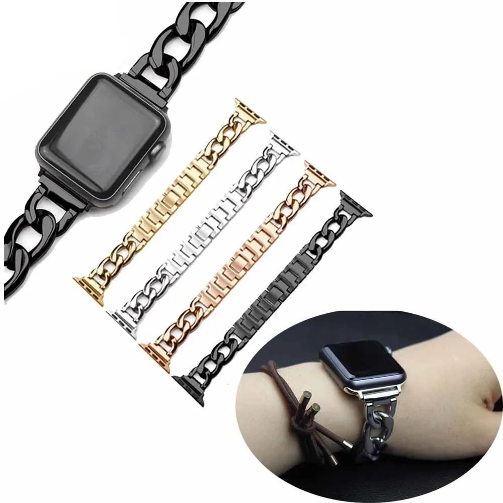 Chainlink Bracelet Strap Metal Wrist Belt Replacement Clock Series