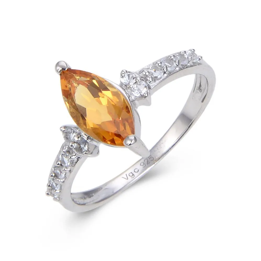 Citrine Marquise Tiara Ring