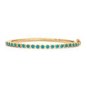 CLASSIC BEZEL SET TURQUOISE BANGLE