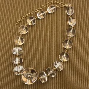 Clear Graduated Lucite Amelia Necklace