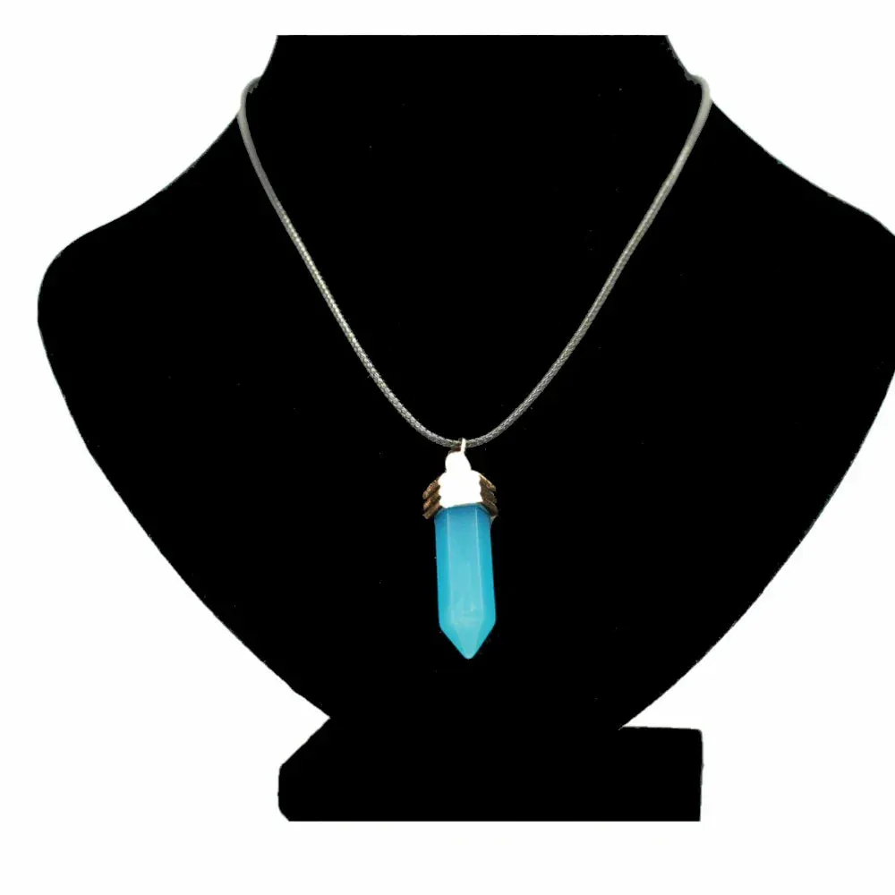 Collares Stone Geometry Women Statement Pendants New Natural Opal Bullet For Necklace