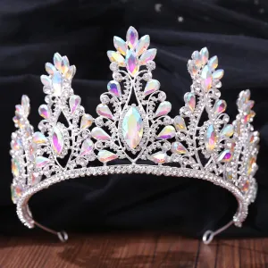 Color AB Crystal Bridal Tiaras Party Crystal Rhinestone Crowns