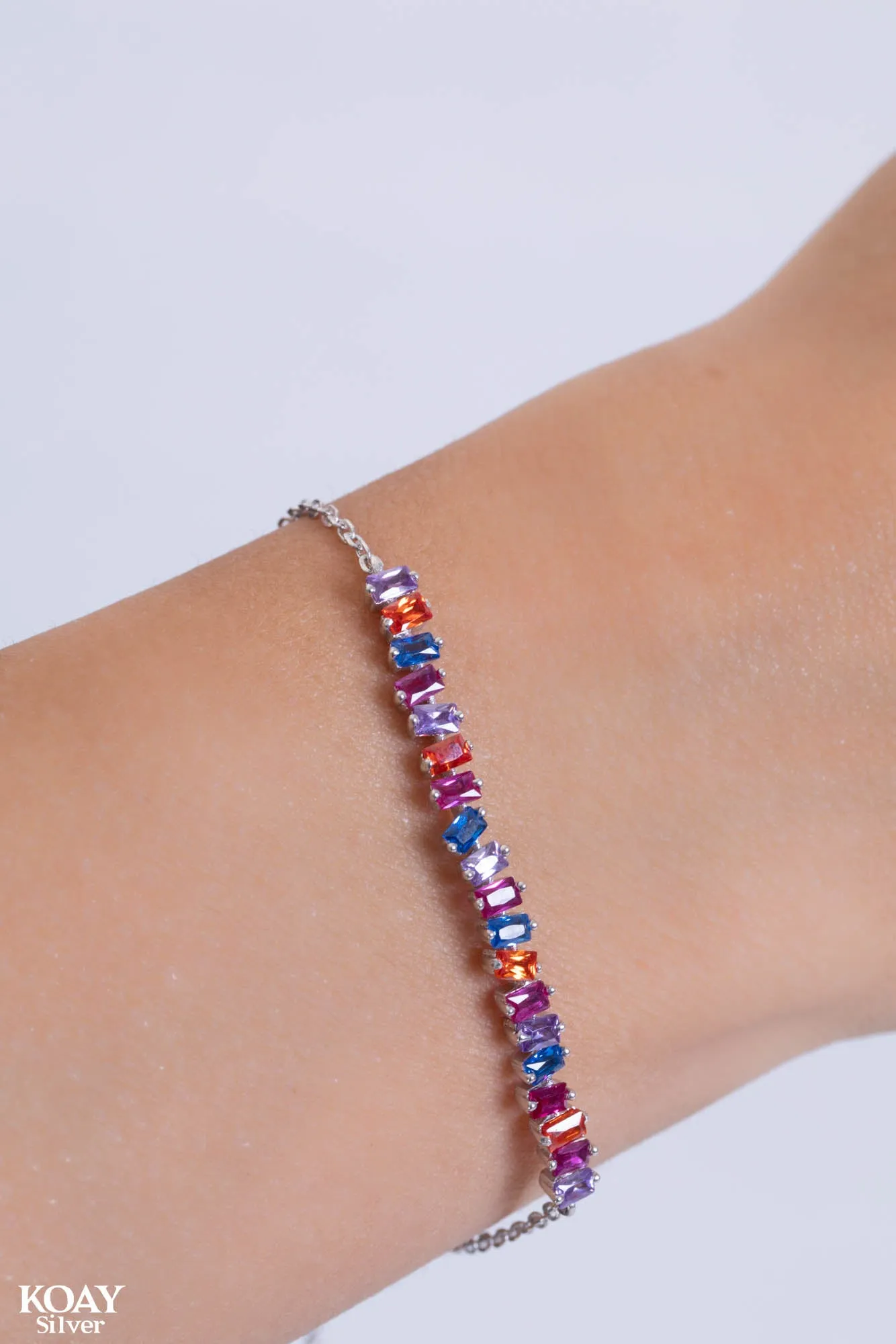 Colored Shape Stones Bracelet