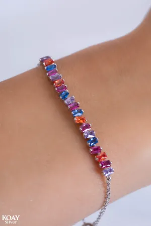 Colored Shape Stones Bracelet