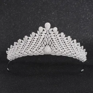 Cubic Zirconia Wedding Bridal Royal Tiara Diadem Crown CH10066