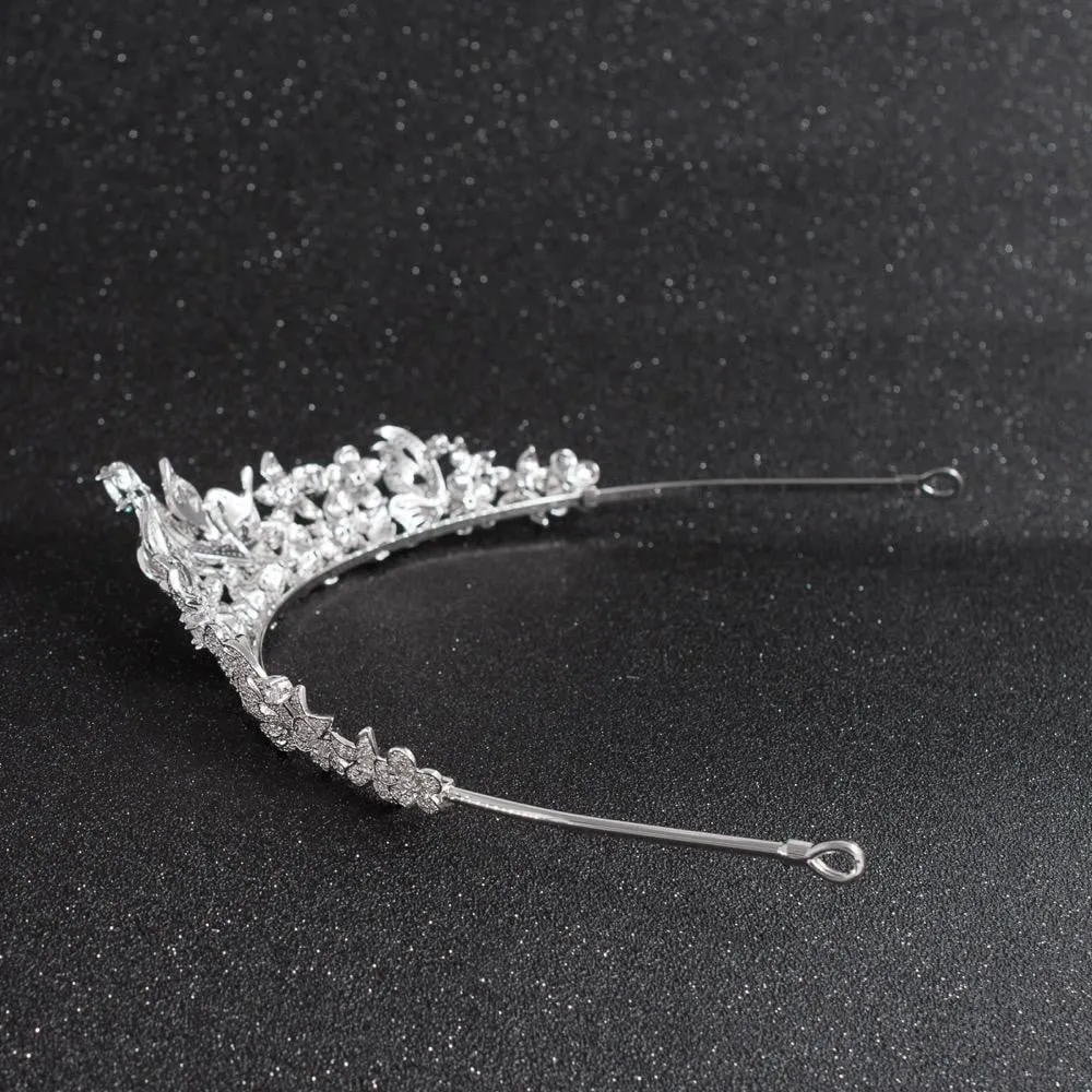 Cubic zirconia wedding  bridal royal tiara diadem crown CH10209