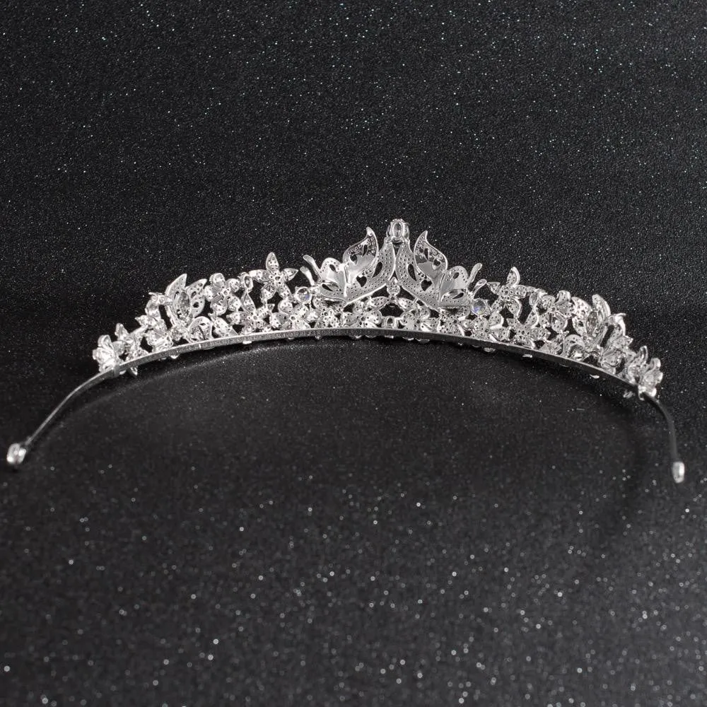 Cubic zirconia wedding  bridal royal tiara diadem crown CH10209