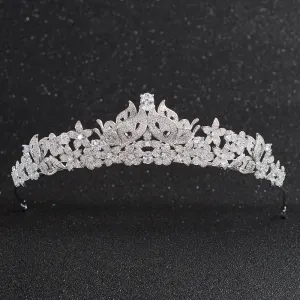 Cubic zirconia wedding  bridal royal tiara diadem crown CH10209