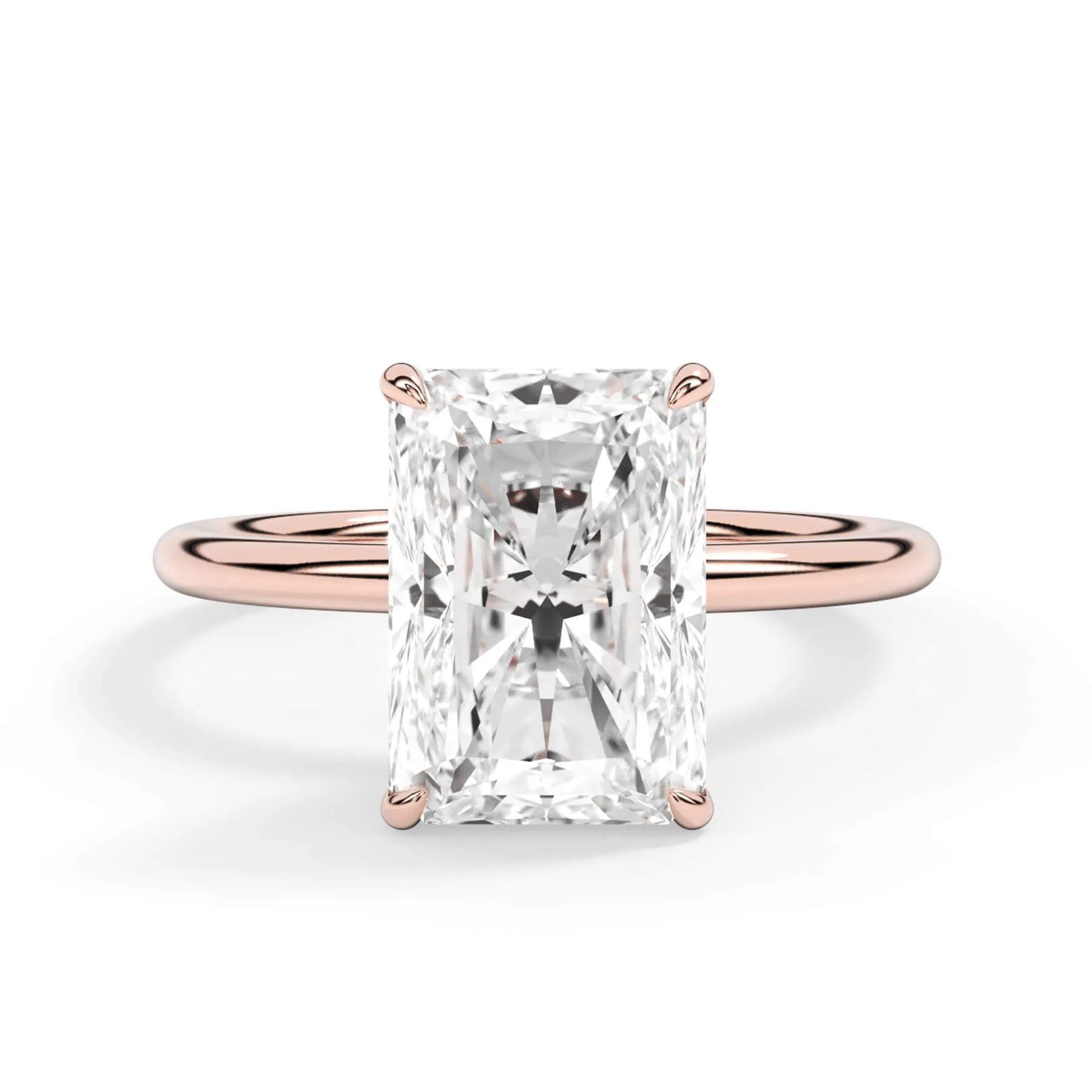 Diamond Petal Prong Engagement Ring Setting