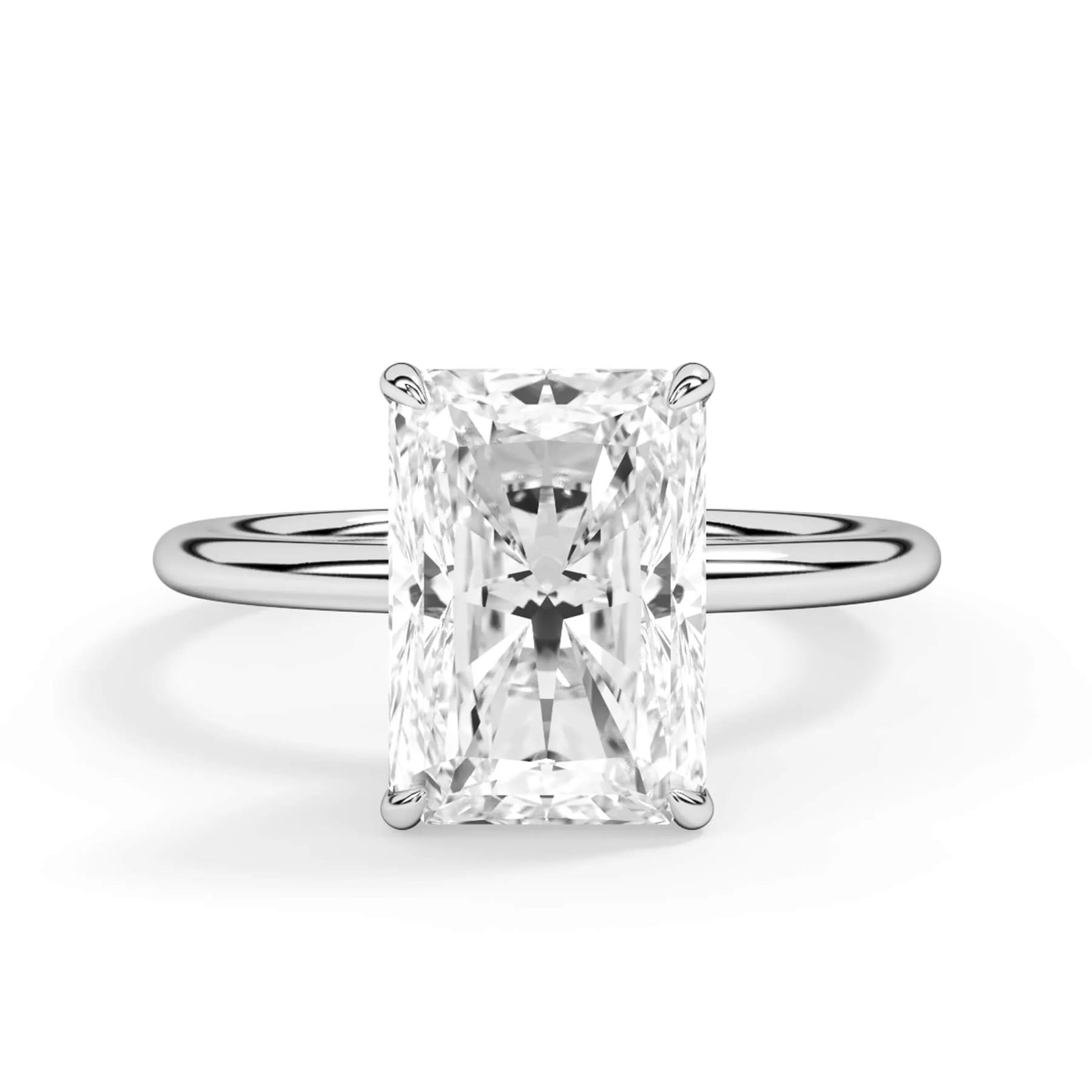 Diamond Petal Prong Engagement Ring Setting