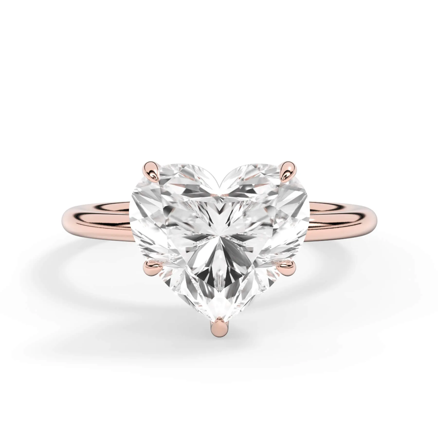 Diamond Petal Prong Engagement Ring Setting