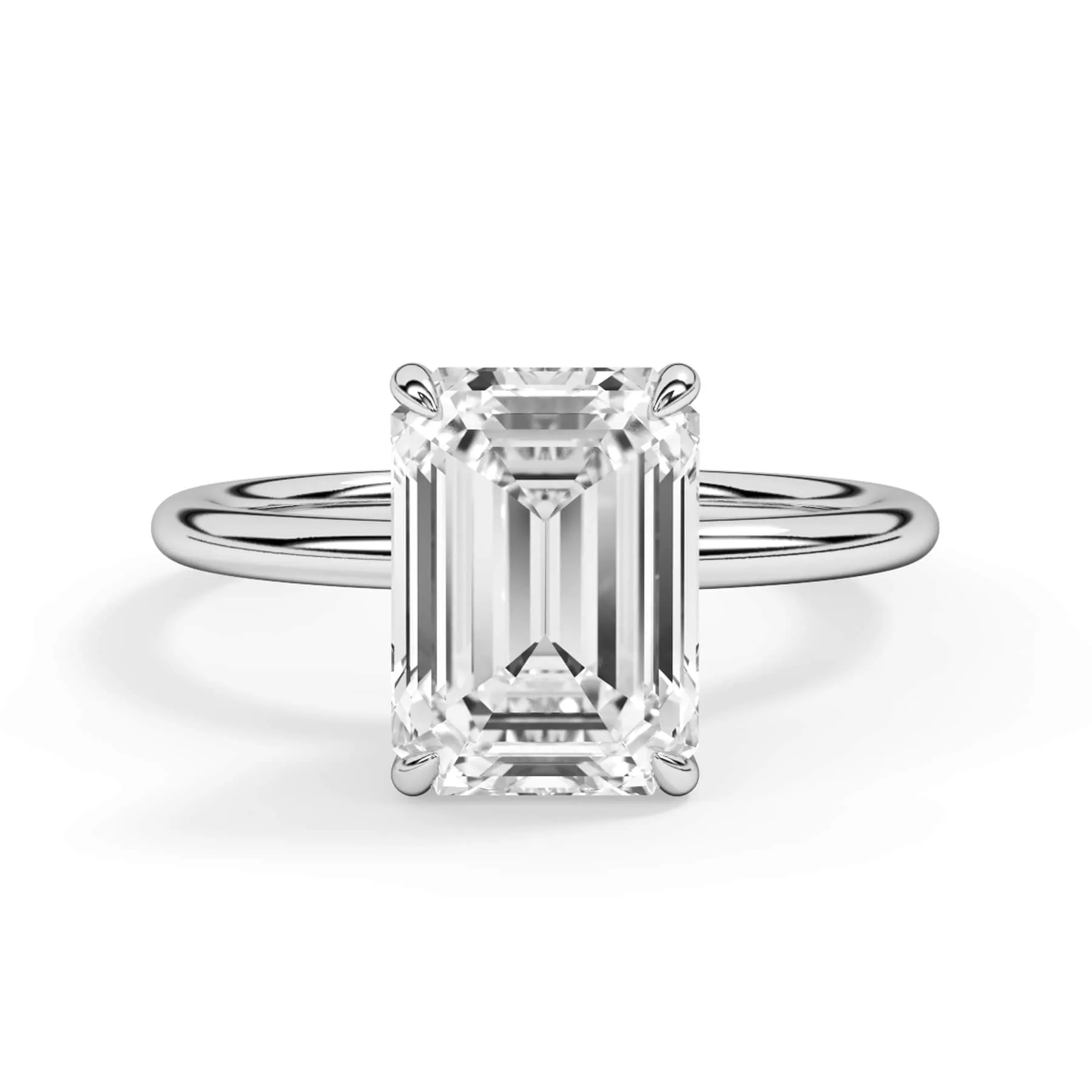 Diamond Petal Prong Engagement Ring Setting