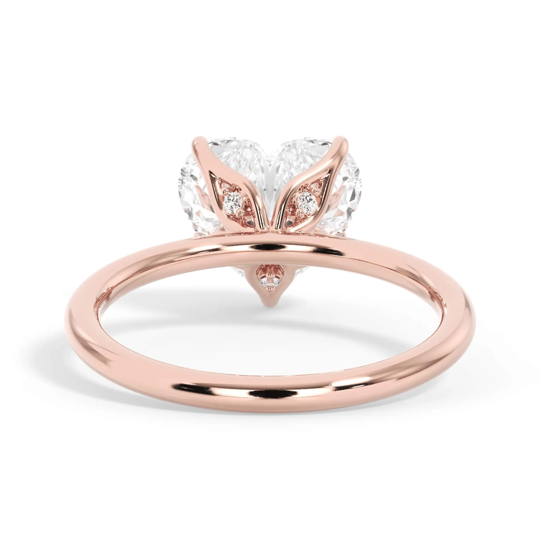 Diamond Petal Prong Engagement Ring Setting