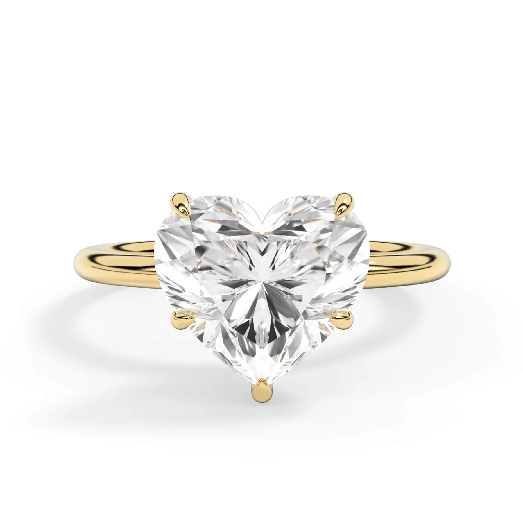 Diamond Petal Prong Engagement Ring Setting