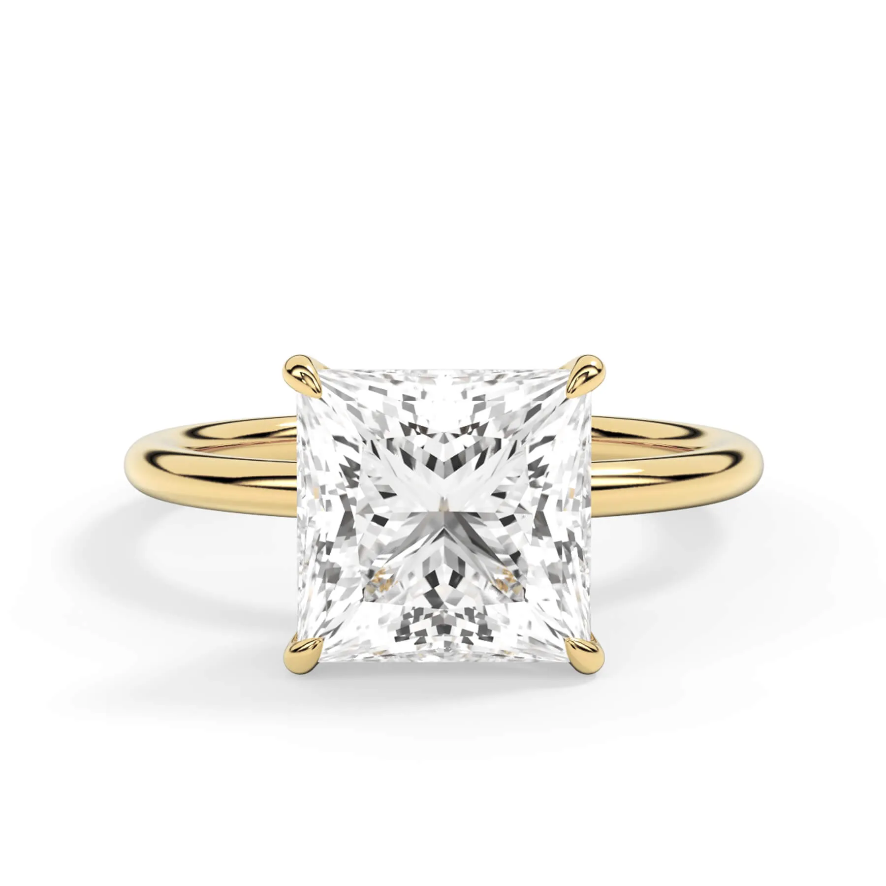 Diamond Petal Prong Engagement Ring Setting