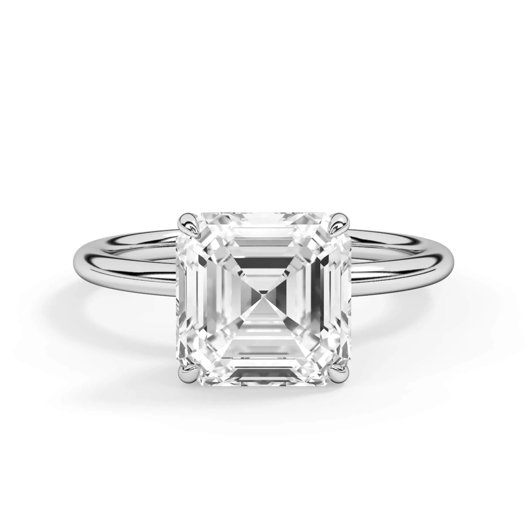 Diamond Petal Prong Engagement Ring Setting