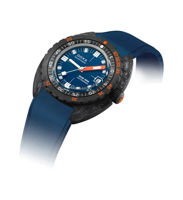 DOXA Sub 300 Carbon Caribbean Navy Blue - 822.70.201.32