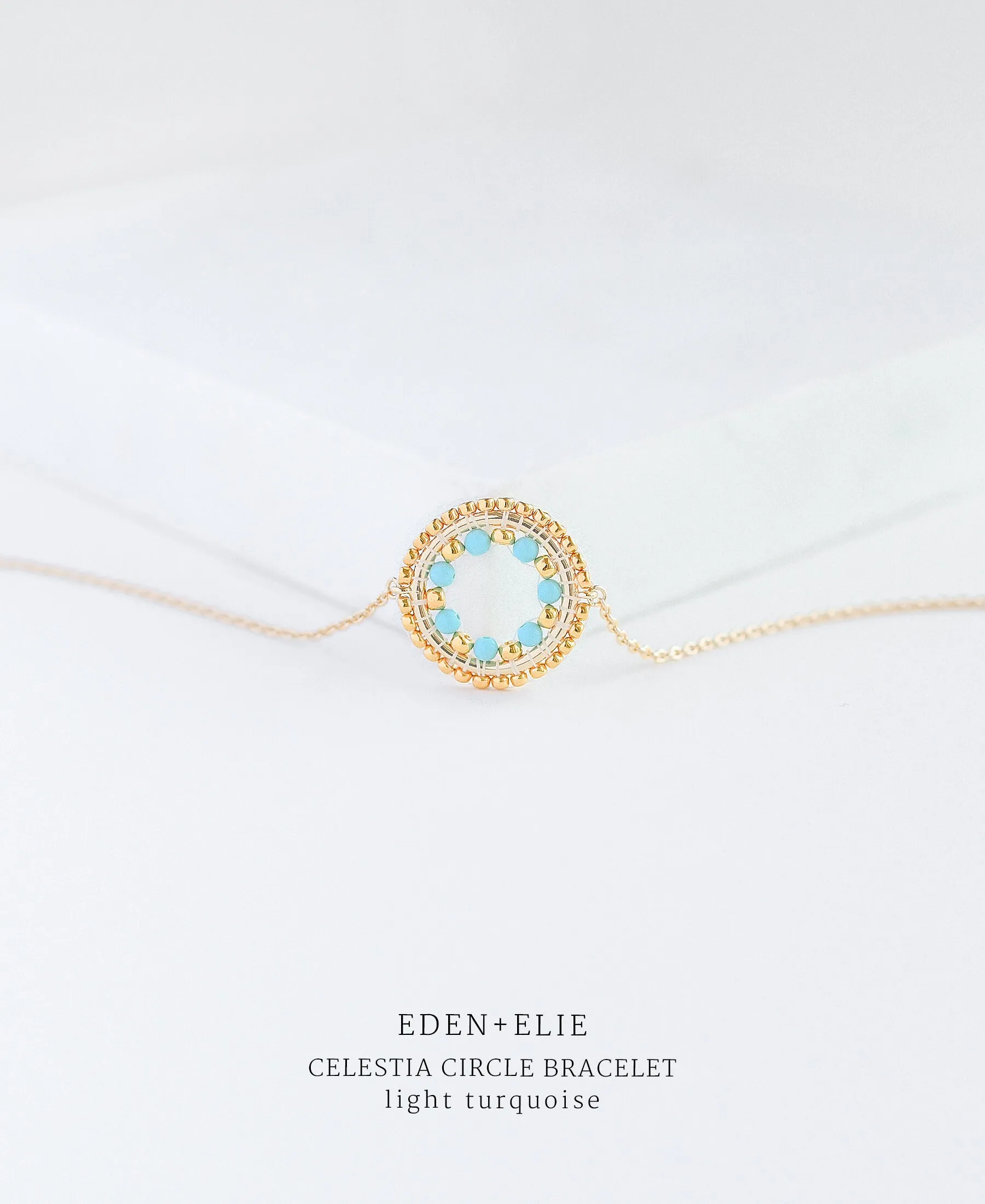 EDEN   ELIE Celestia Circle Bracelet - Light Turquoise