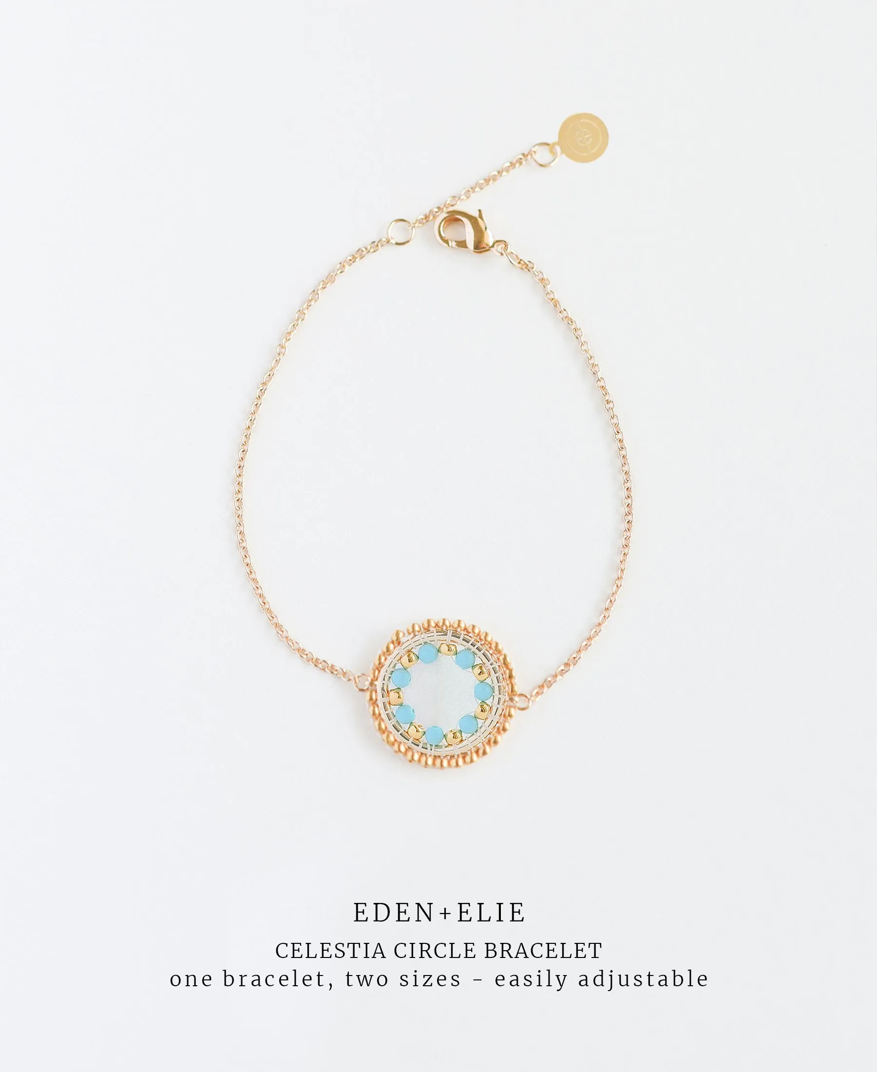 EDEN   ELIE Celestia Circle Bracelet - Light Turquoise