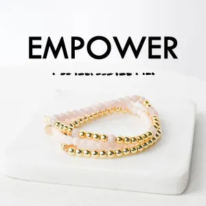 EMPOWER Morse Code Stacking Bracelet Set