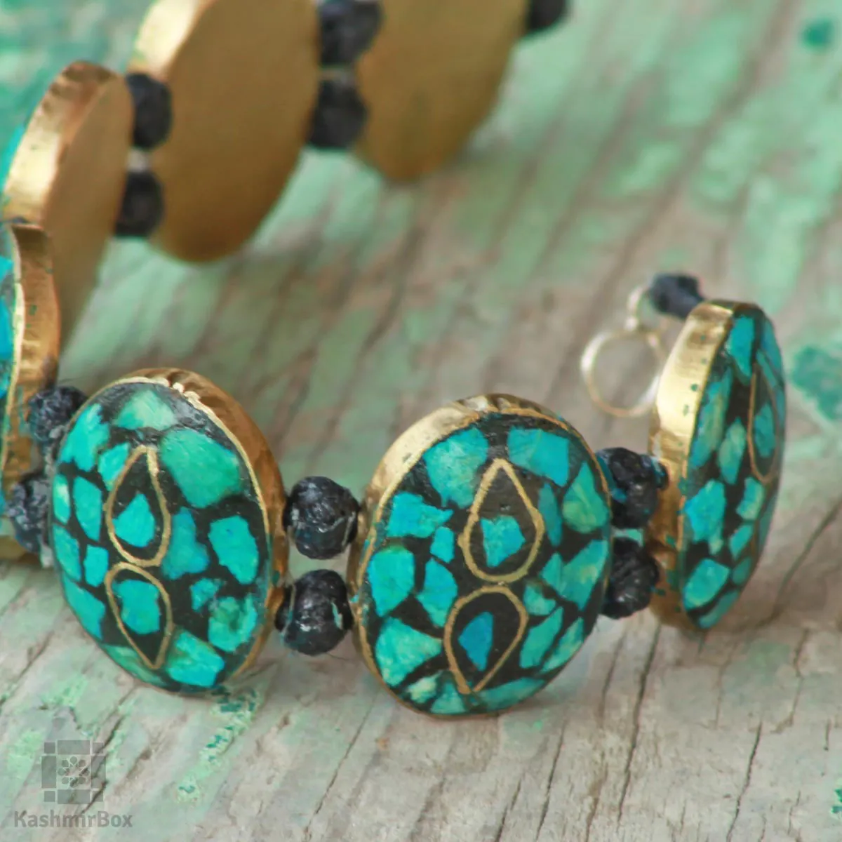 Ferozi Blue Handmade Kashmiri Bracelet