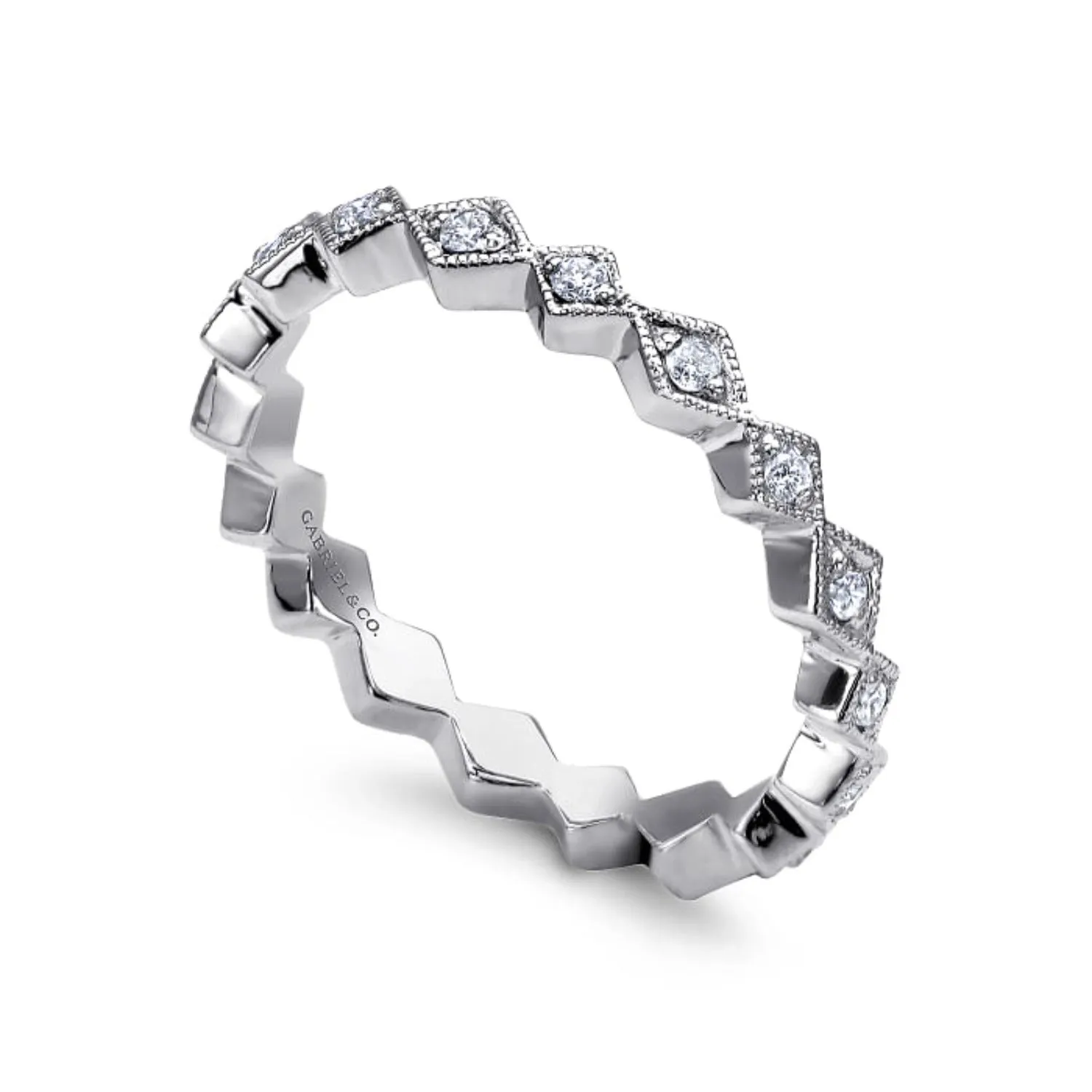 Gabriel & Co. "Harlequin" Stackable Ring