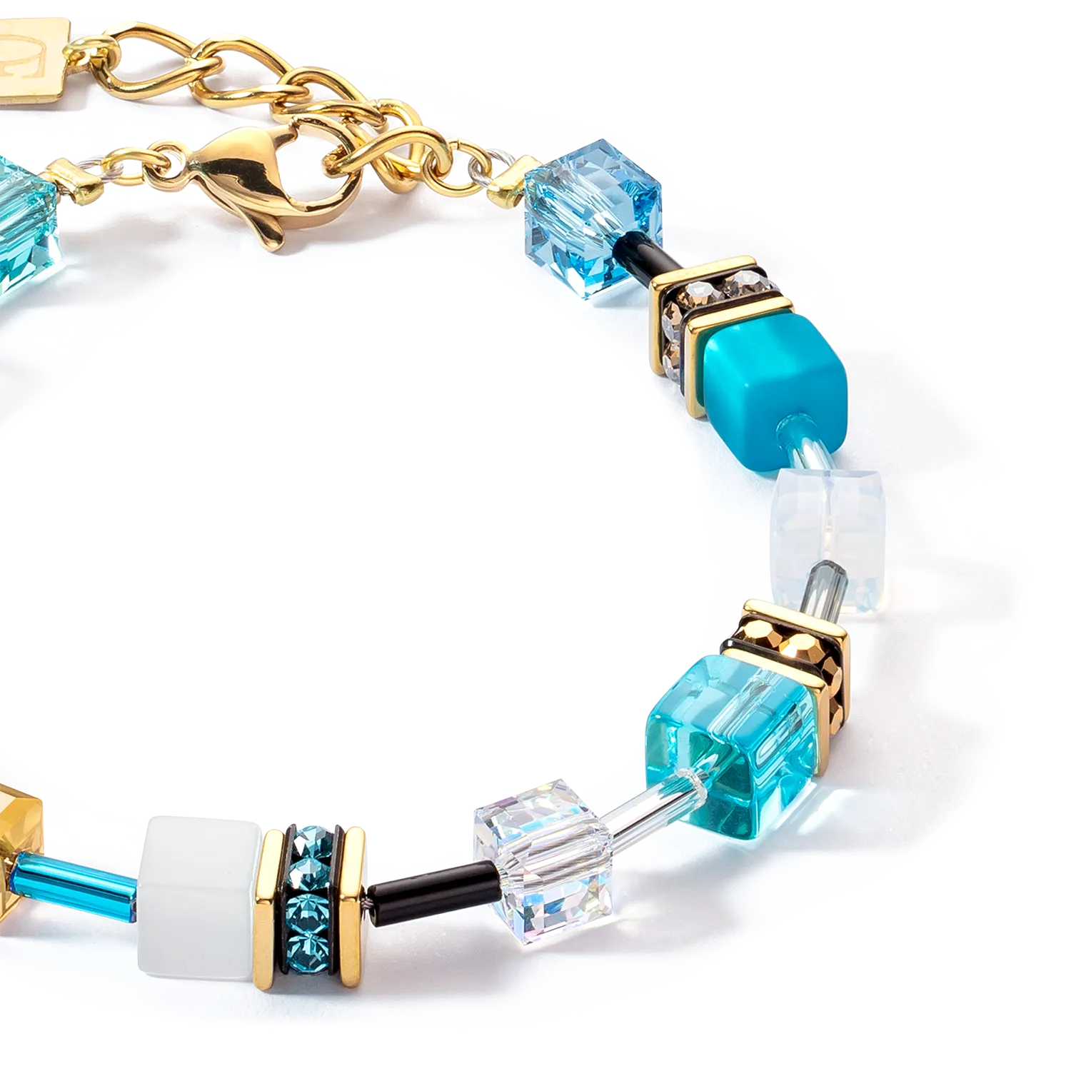 GeoCUBE® Iconic bracelet gold turquoise