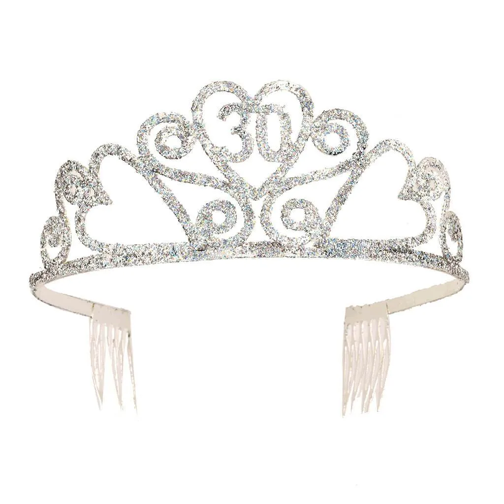 GLITTER BIRTHDAY TIARA 30