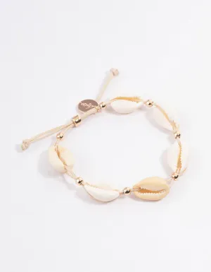 Gold Shell Toggle Bracelet