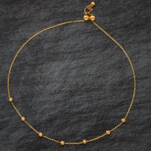 Gold Stud Ball Shaped Bracelet 21KT - FKJBRL21KM9546