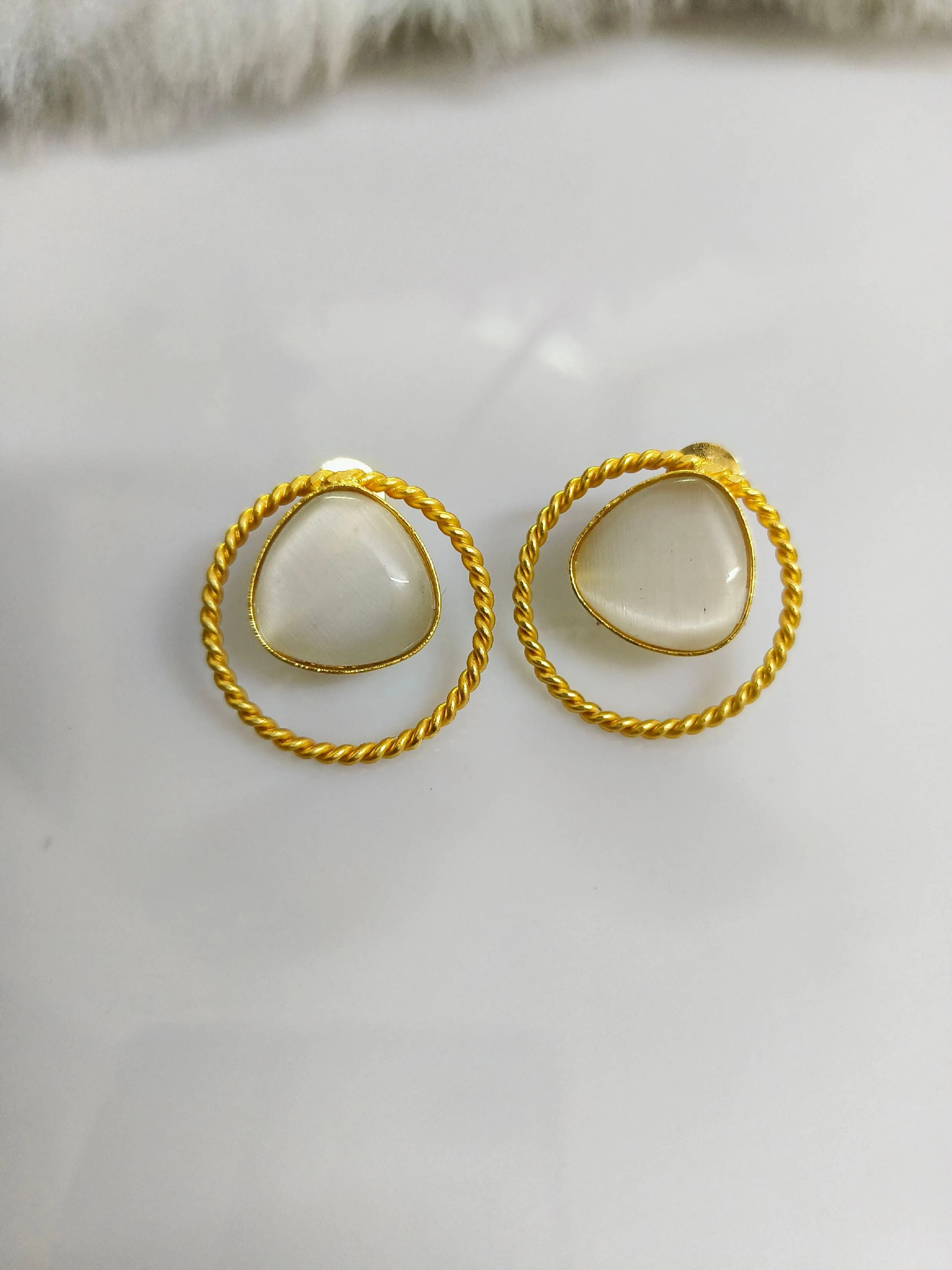 Golden Stud Earrings | Sarichka