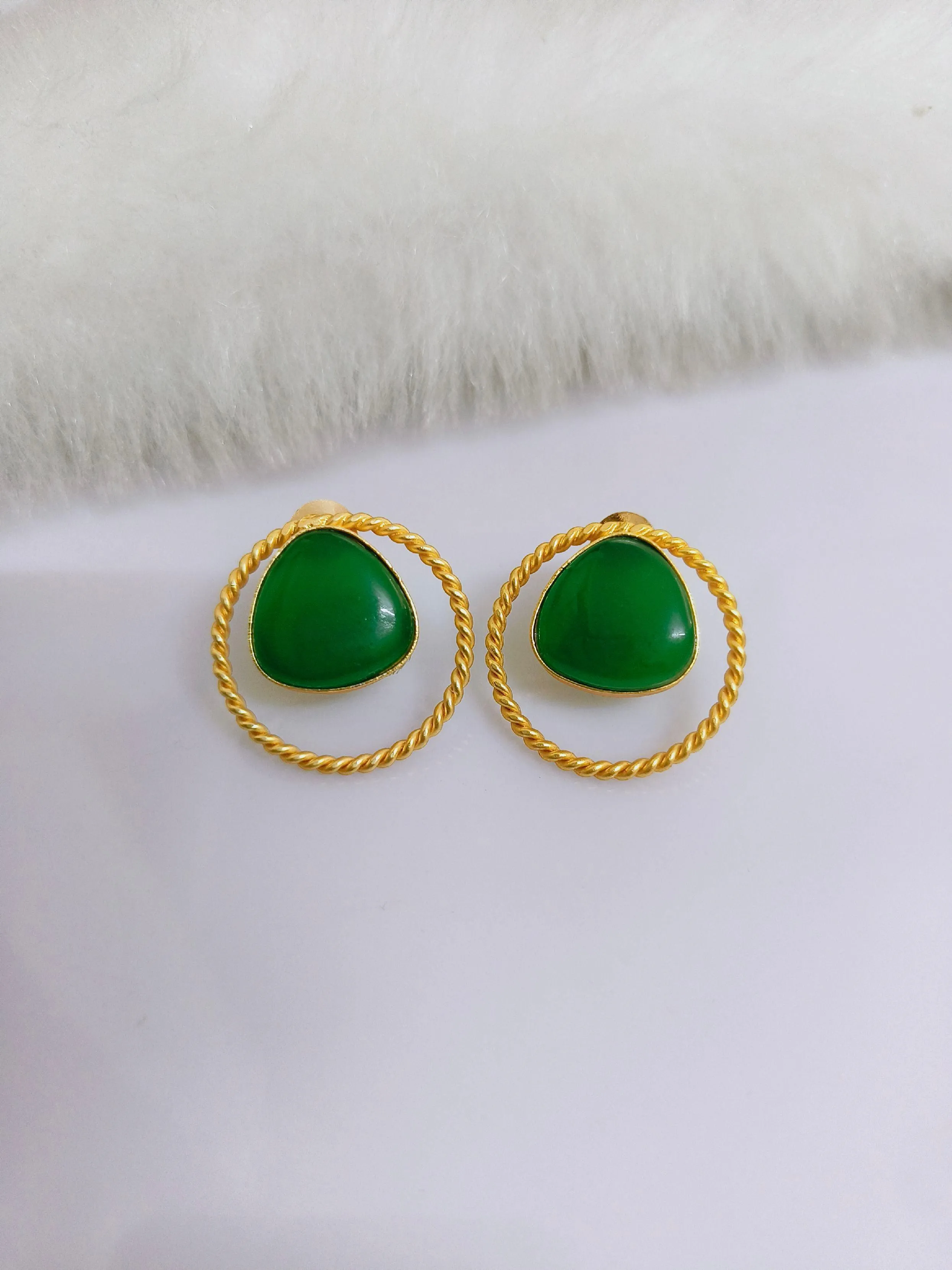 Golden Stud Earrings | Sarichka